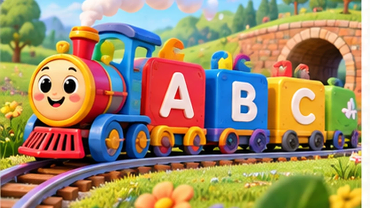 Colorful alphabet train