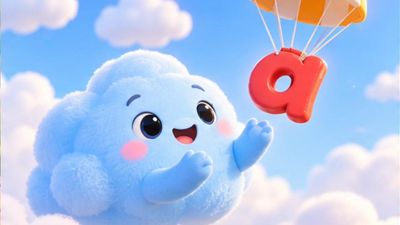 Cloud Letter Catch start screen
