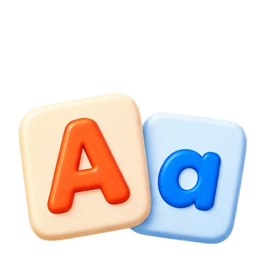 Uppercase and lowercase letter tiles