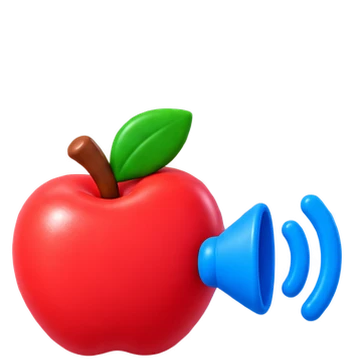 Apple with sound speaker