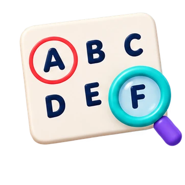 Letter hunt worksheet with magnifier