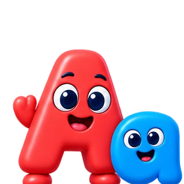 Friendly uppercase A and lowercase a