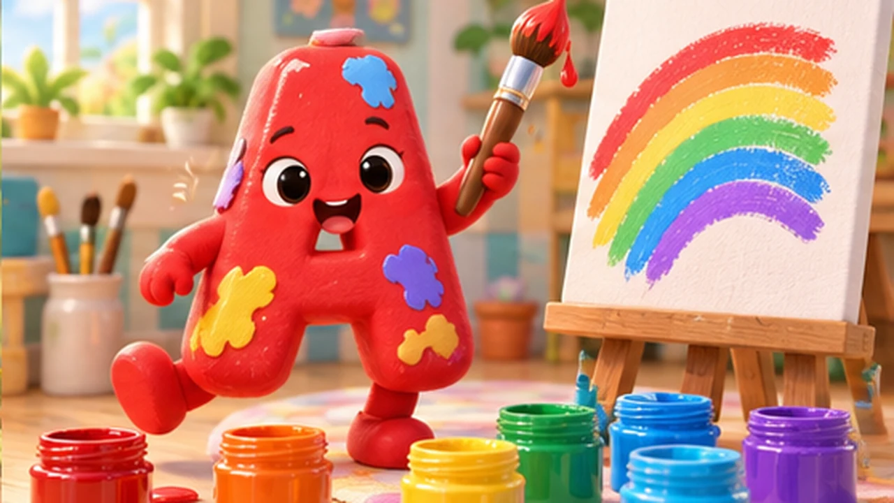 Rainbow Letter Paint start screen